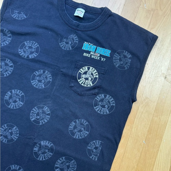 Vintage 1997 Iron Horse Saloon Bike Week 90s Rare AOP Shirt - Picture 4 of 8